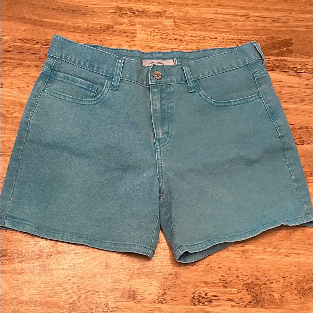 Levi's 515 Turquoise Denim Shorts